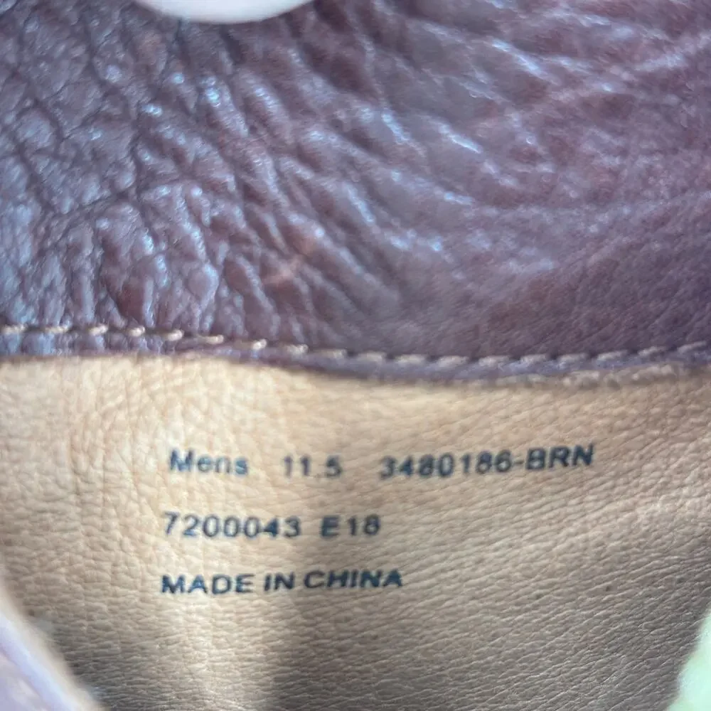 Frye Beacon Boots Mens Size 11.5 Brown Leather Inside Zip Casual Dress